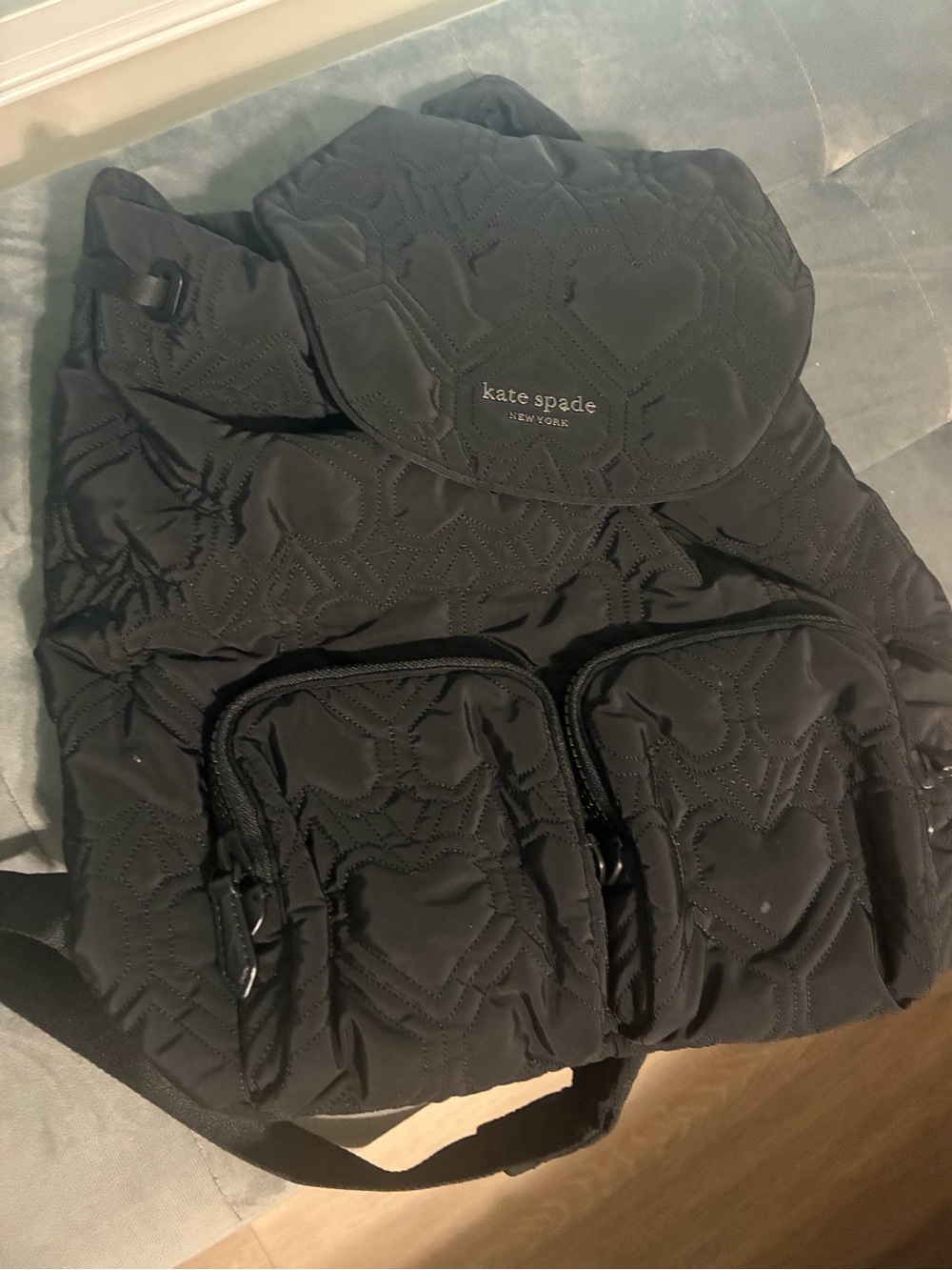 kate spade Quilted Black Nylon Backpack